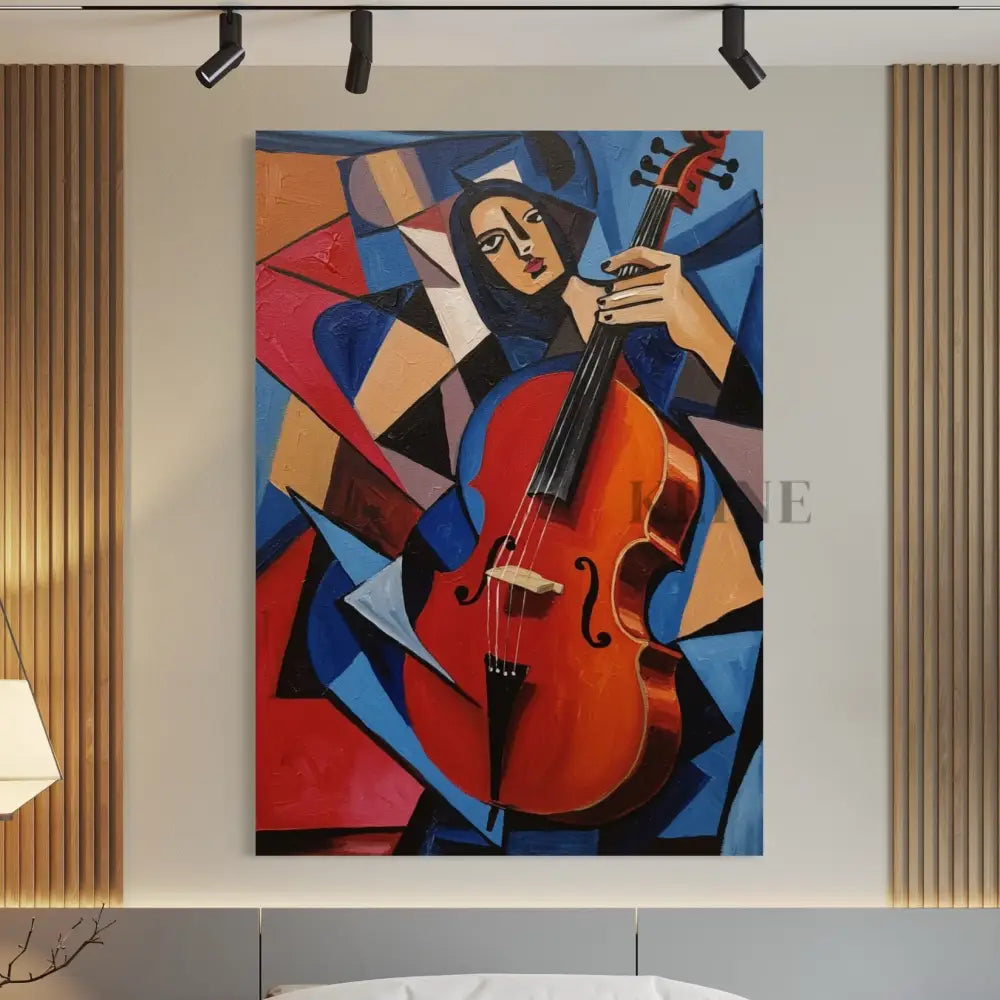 Abstract Cello - Hand Painting
