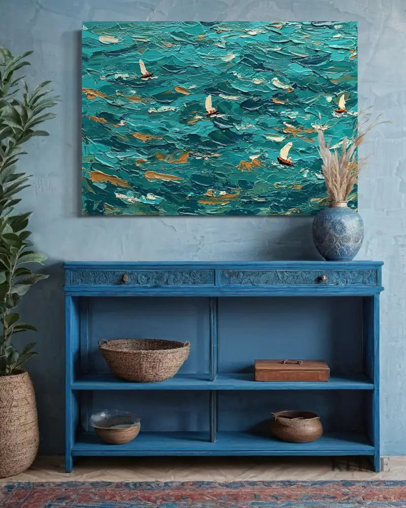 Abstract Current - Hand Painting