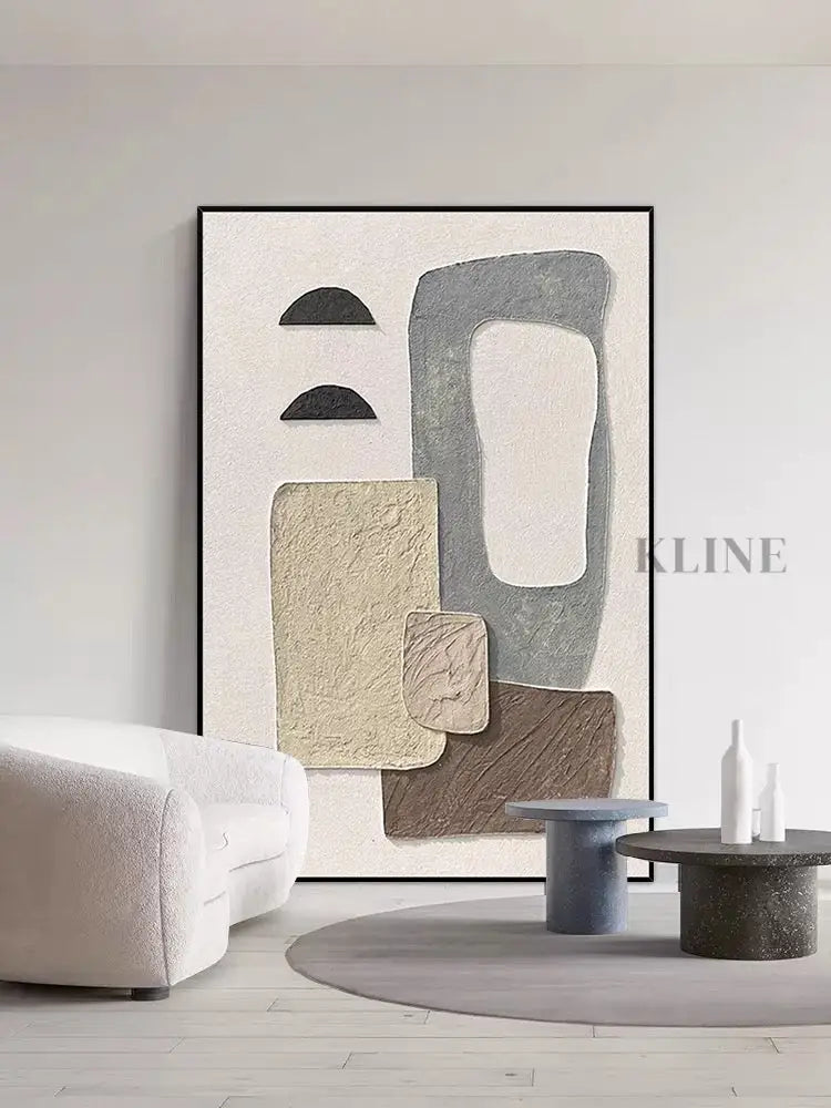 Abstract Style Textured Wall Art - Hand Painting