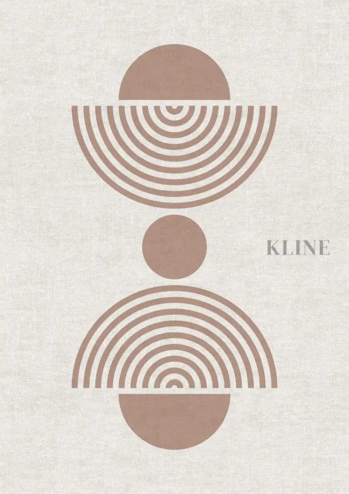 Arch and Circle Abstract Beige - Hand Painting