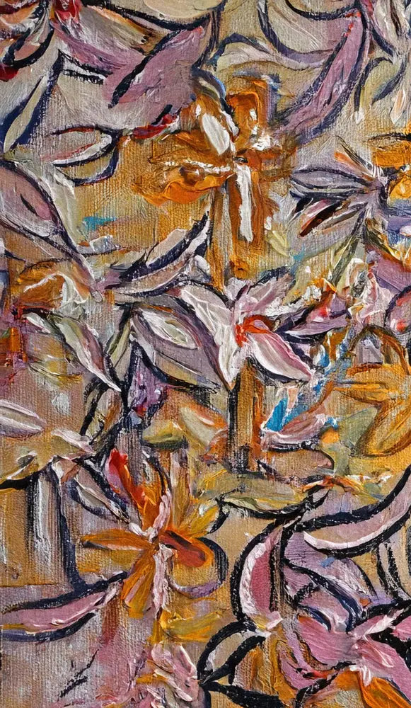 Autumnal Bloom Tapestry - Hand Painting