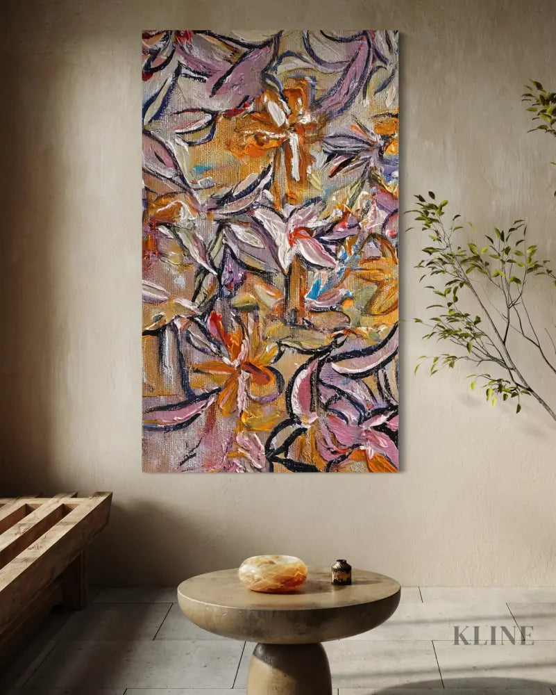 Autumnal Bloom Tapestry - Hand Painting