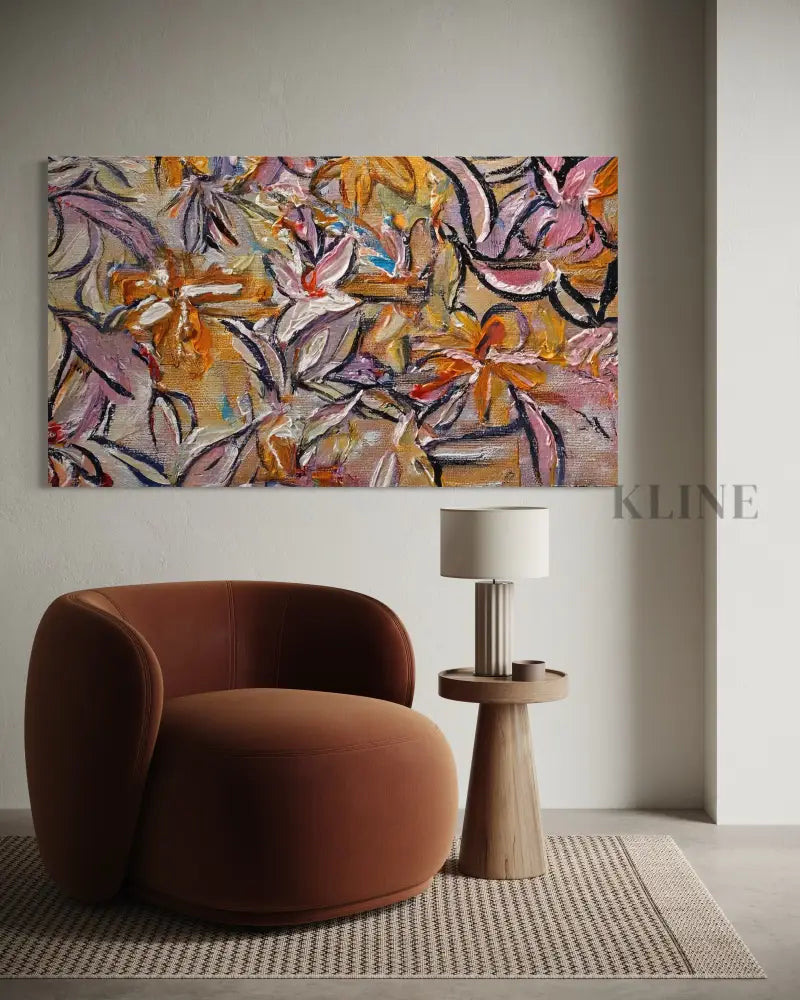 Autumnal Bloom Tapestry - Hand Painting