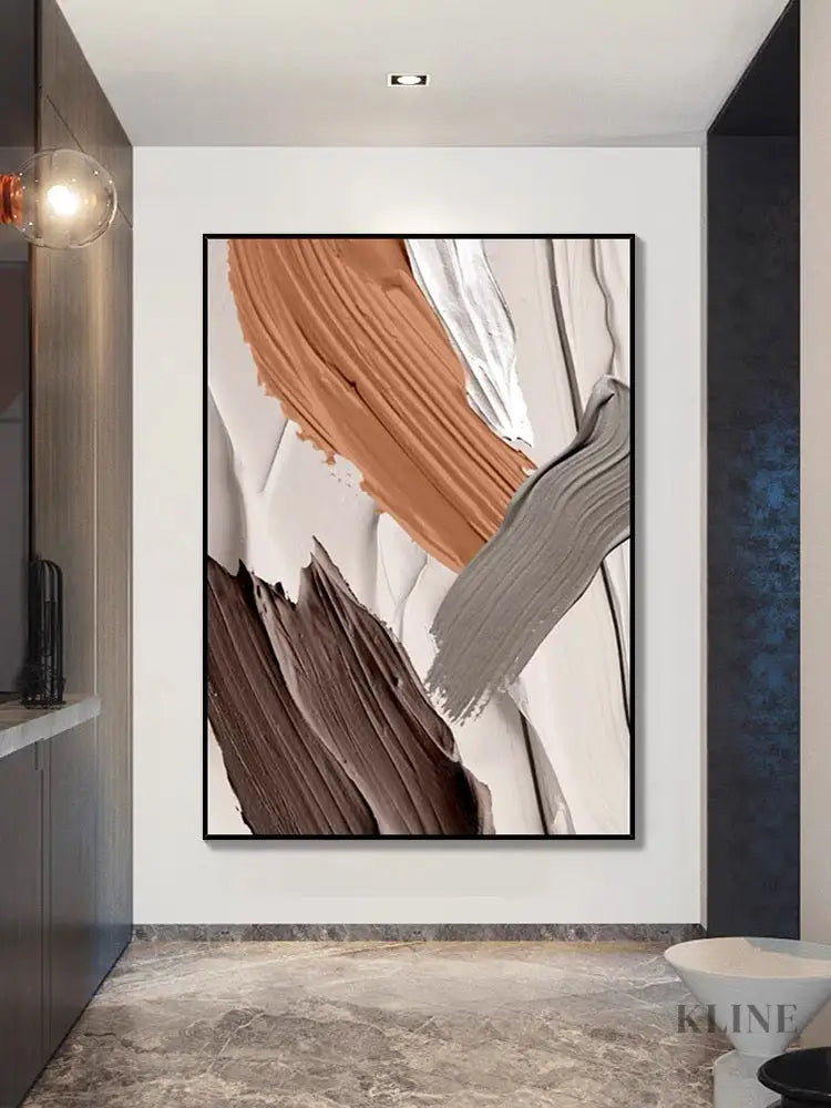 Beige and Coffee Color - Hand Painting