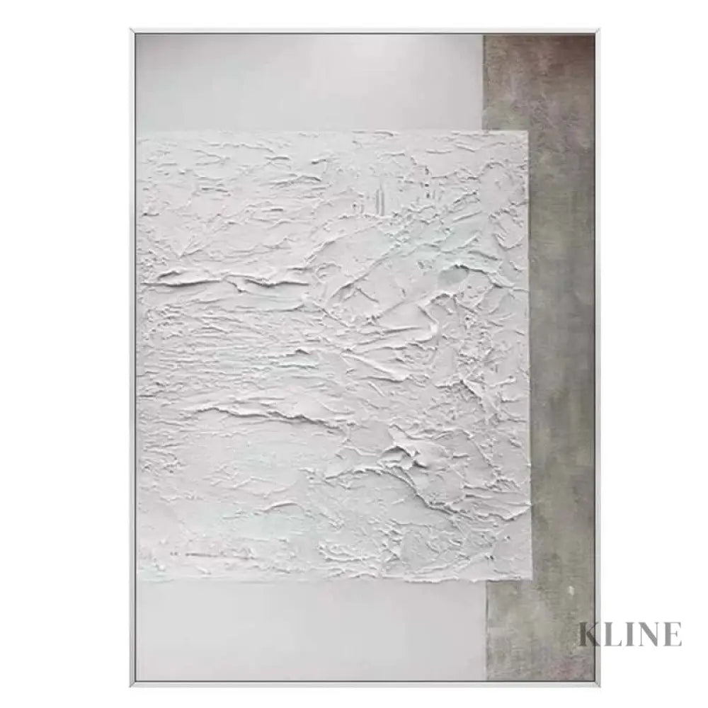 Beige and White Beach Textured Painting - Hand Painting