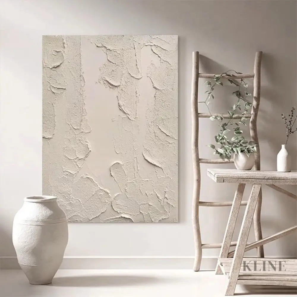 Beige Patches - Hand Painting