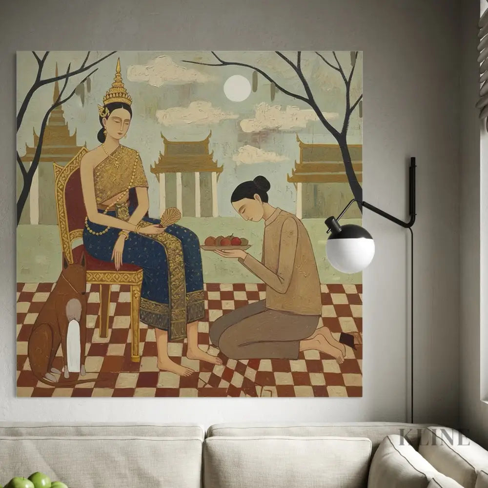 Between Two Stories - Hand Painting