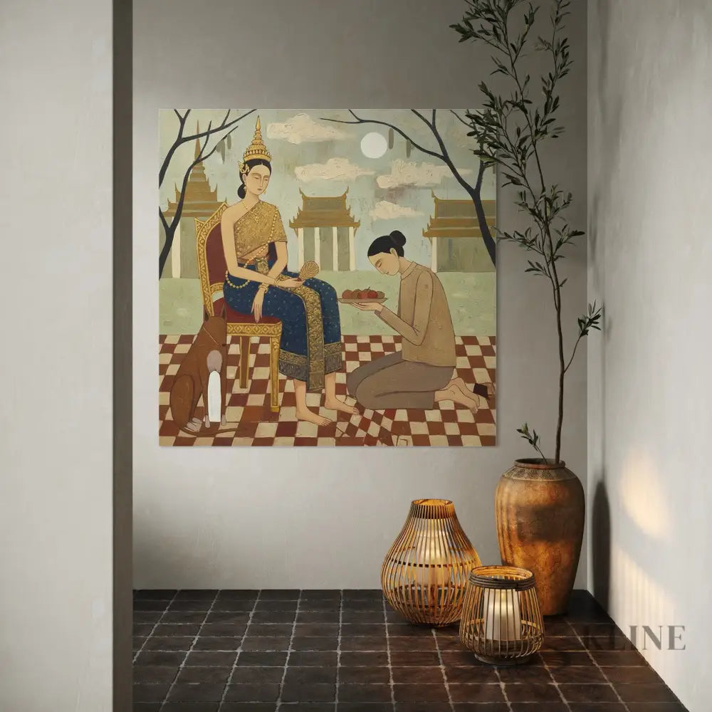 Between Two Stories - Hand Painting