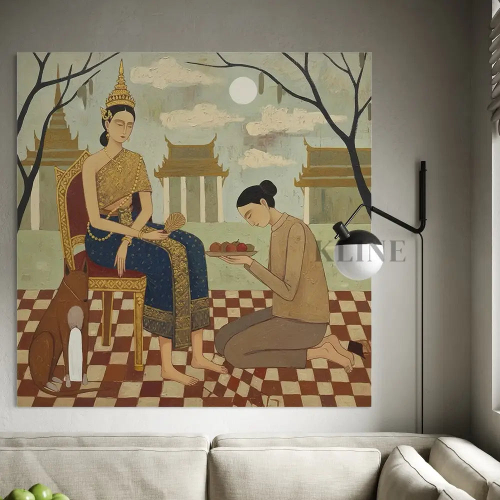 Between Two Stories - Hand Painting