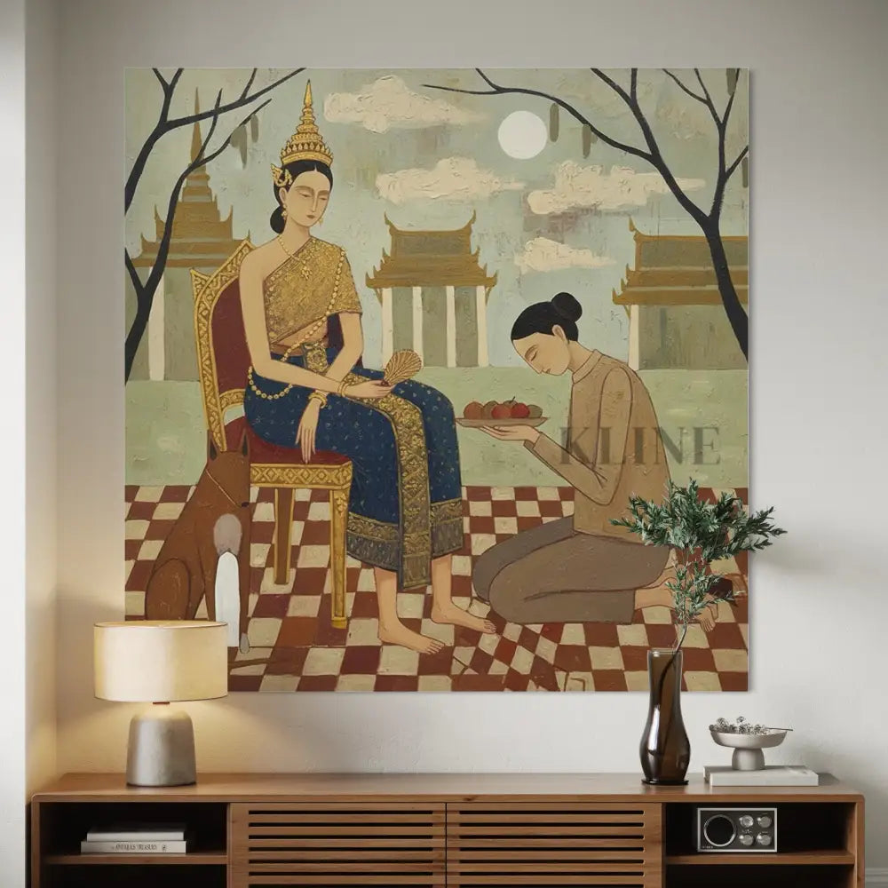 Between Two Stories - Hand Painting