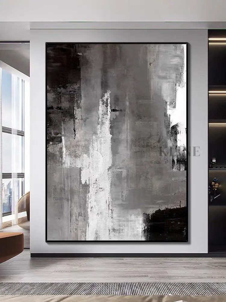 Black and Brown Style Painting - Hand Painting