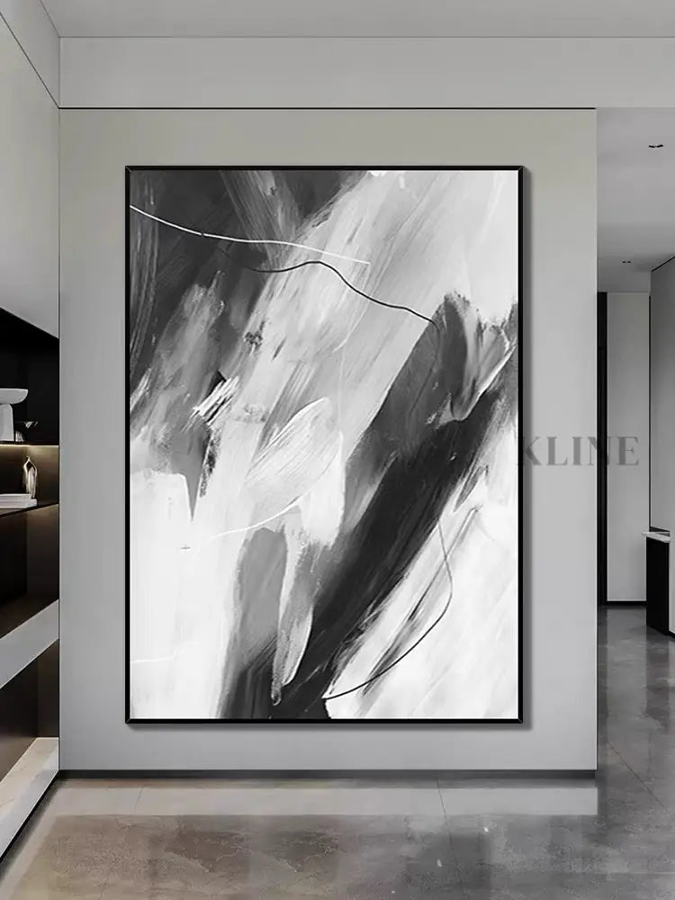 Black and Gray Style Art - Hand Painting