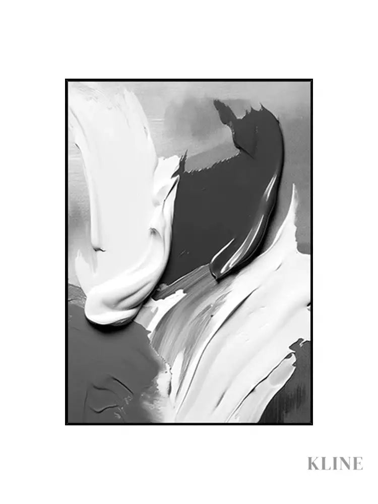 Black and Gray Textured Painting - Hand Painting