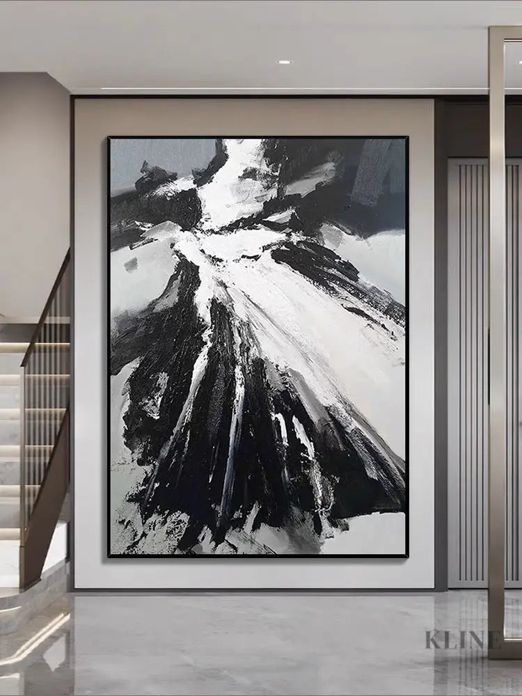 Black and White Chaos - Hand Painting