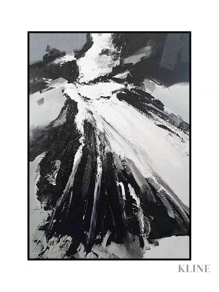 Black and White Chaos - Hand Painting