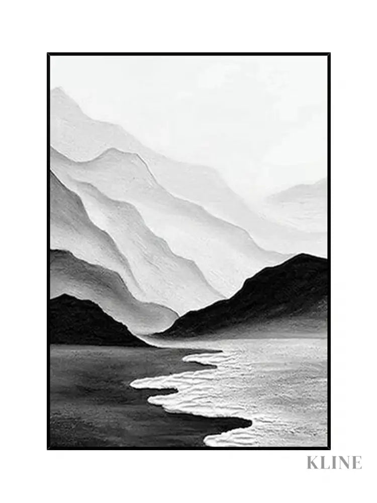 Black and White Chinese Style Painting - Hand Painting