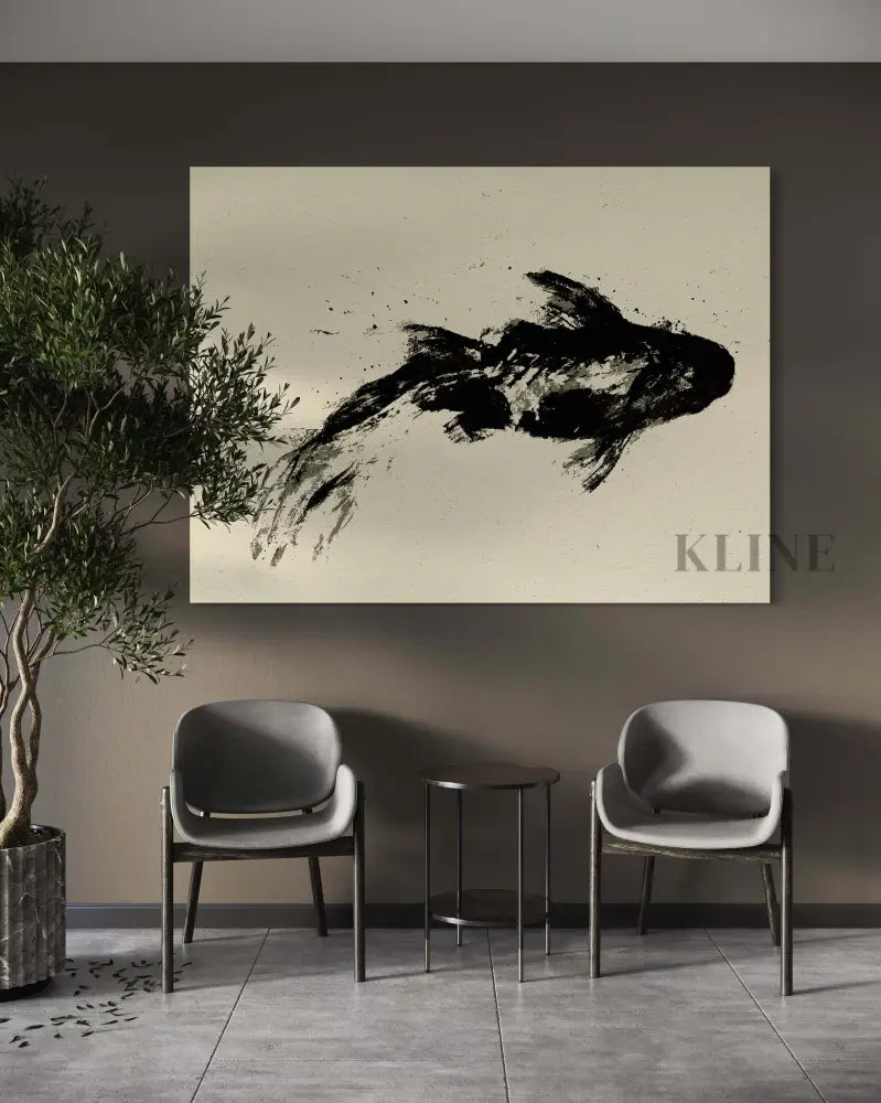 Black Koi - Hand Painting