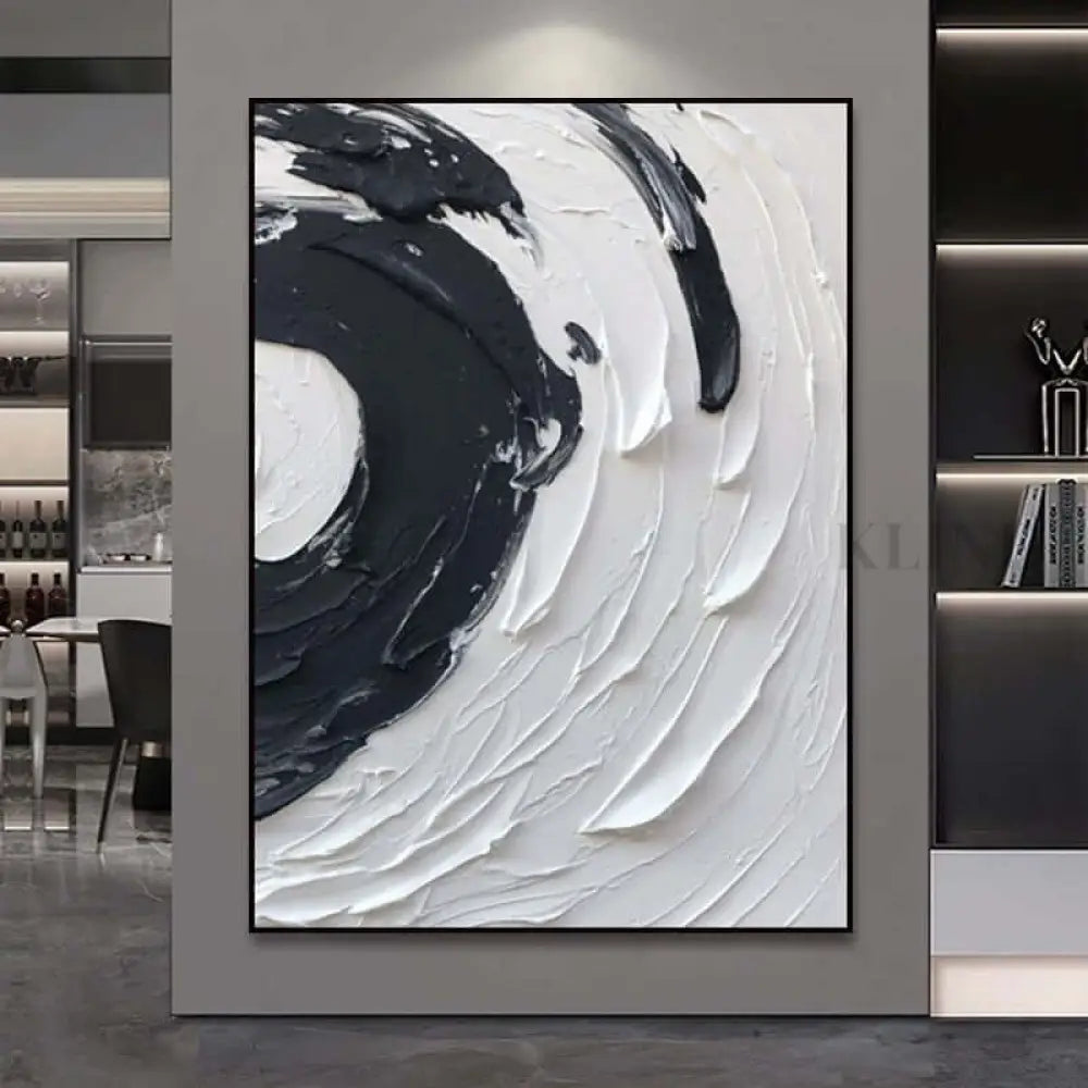 Black White Minimalism - Hand Painting