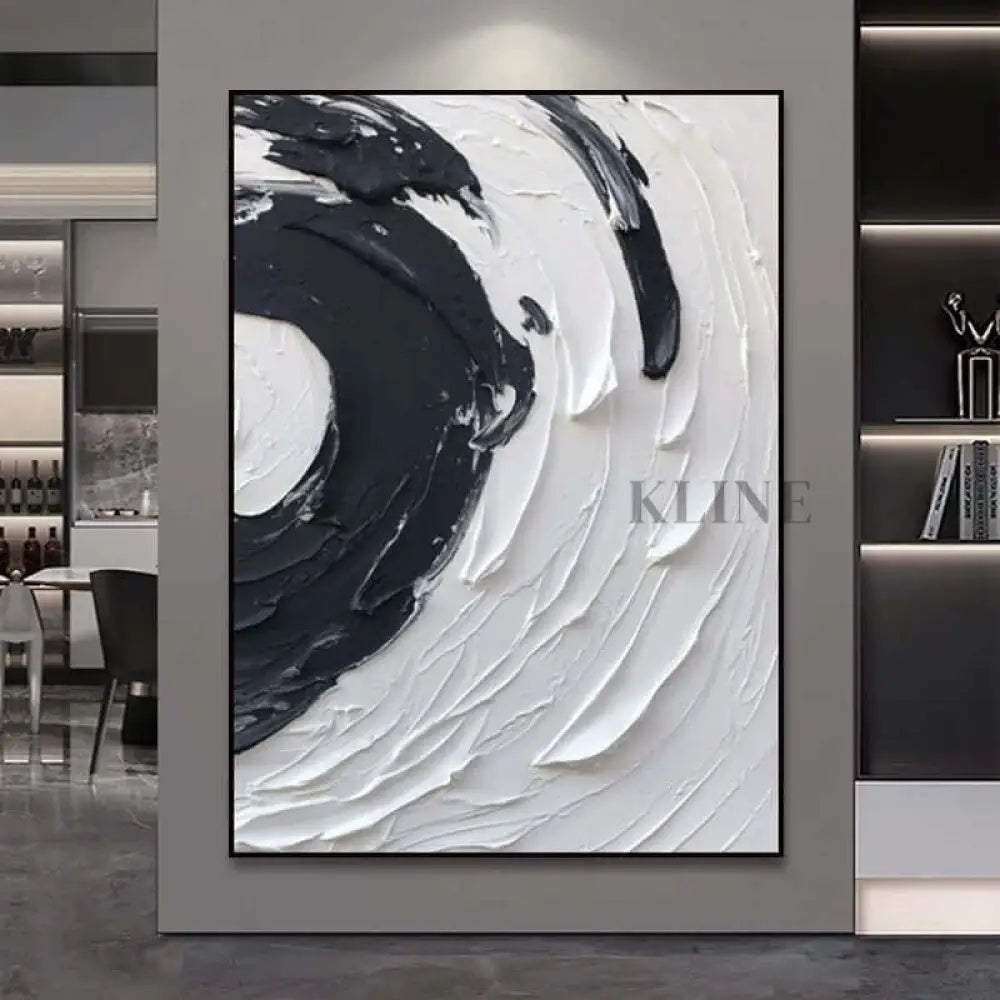 Black White Minimalism - Hand Painting
