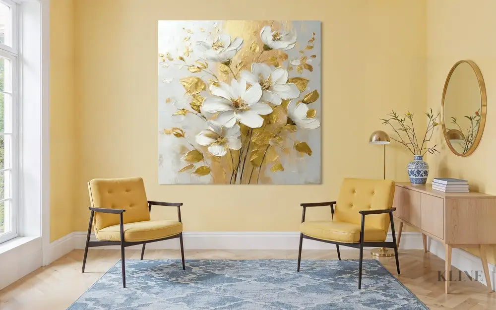 Blooming Through Gold - Hand Painting