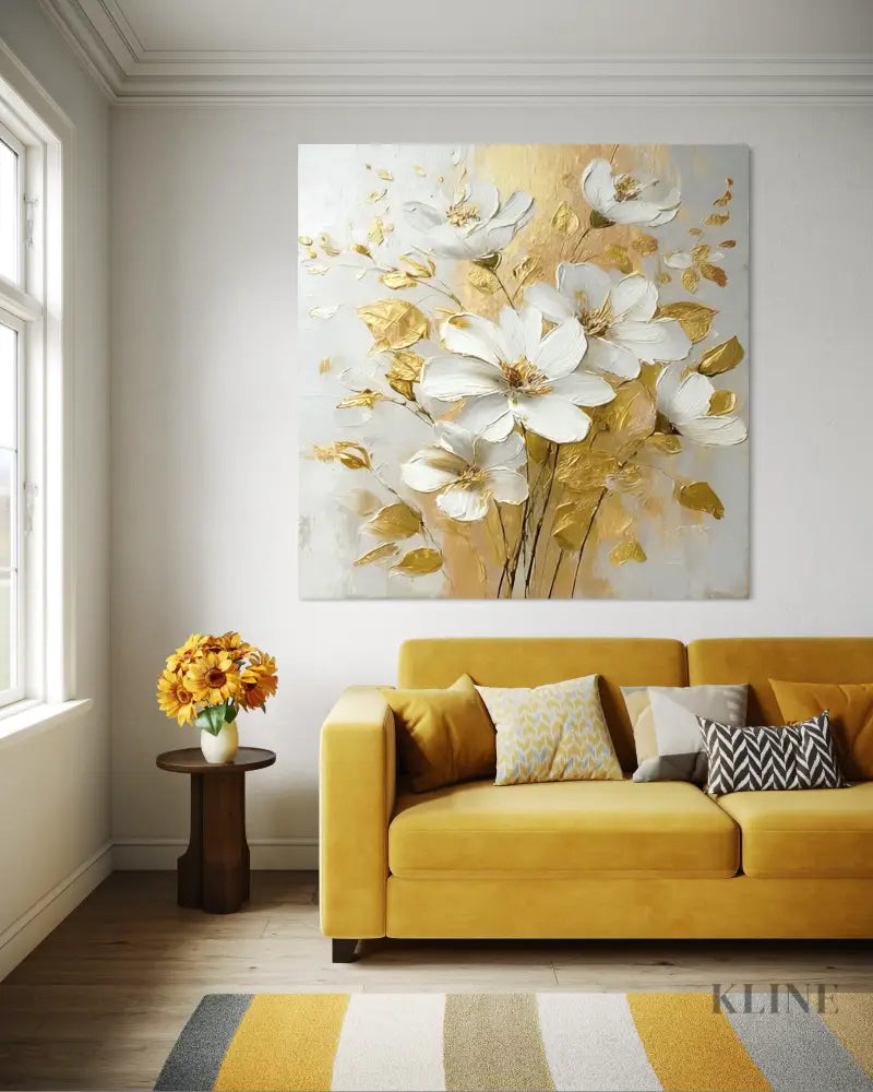 Blooming Through Gold - Hand Painting