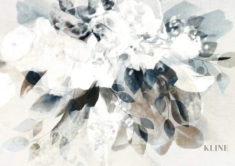 Blue Abstract Bouquet - Hand Painting