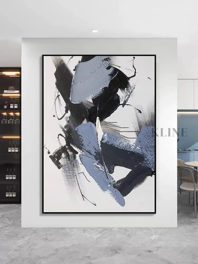 Blue and Black Painting - Hand Painting