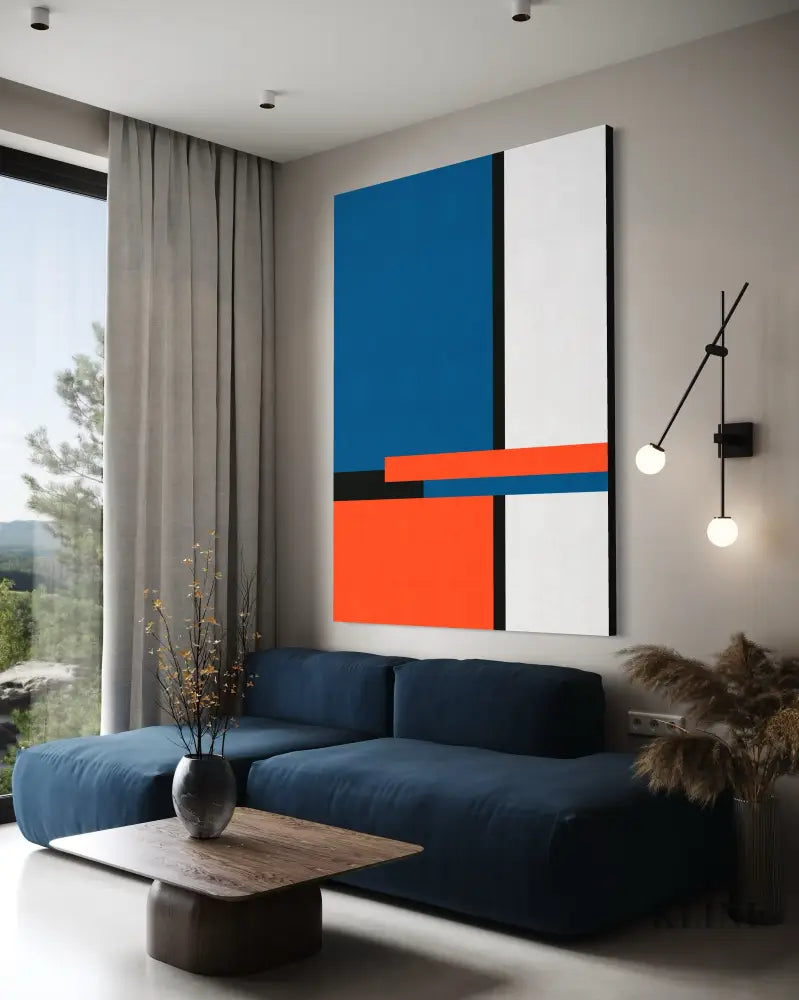 Blue and Red 3 - Hand Painting
