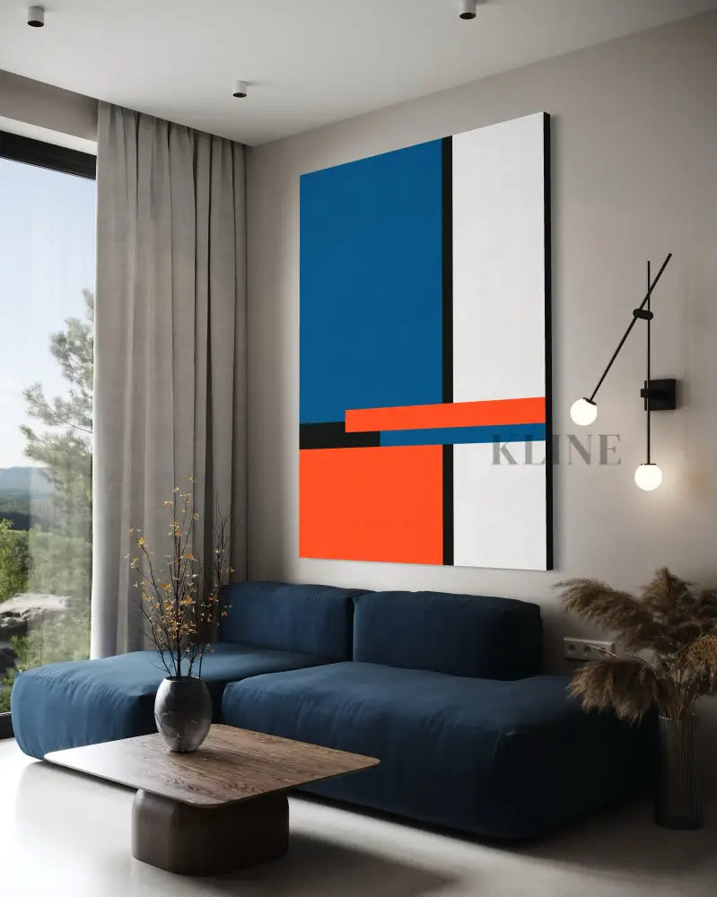 Blue and Red 3 - Hand Painting