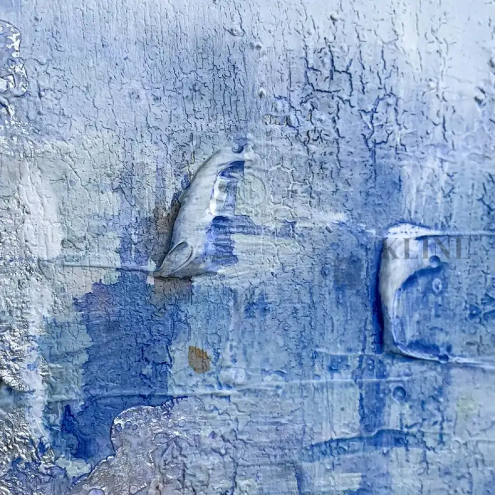 Blue Drips - Hand Painting