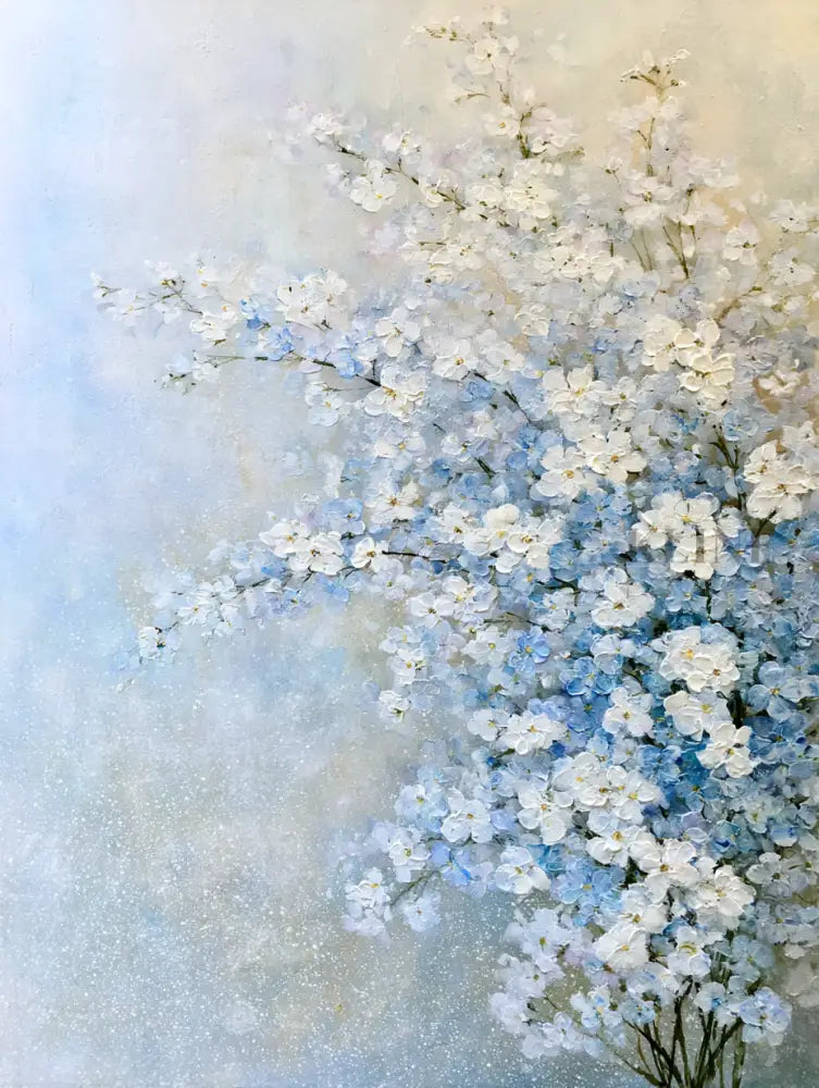 Blue Garden Mist - Hand Painting