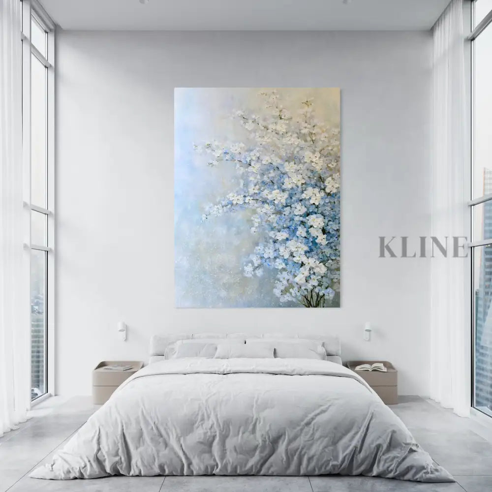 Blue Garden Mist - Hand Painting
