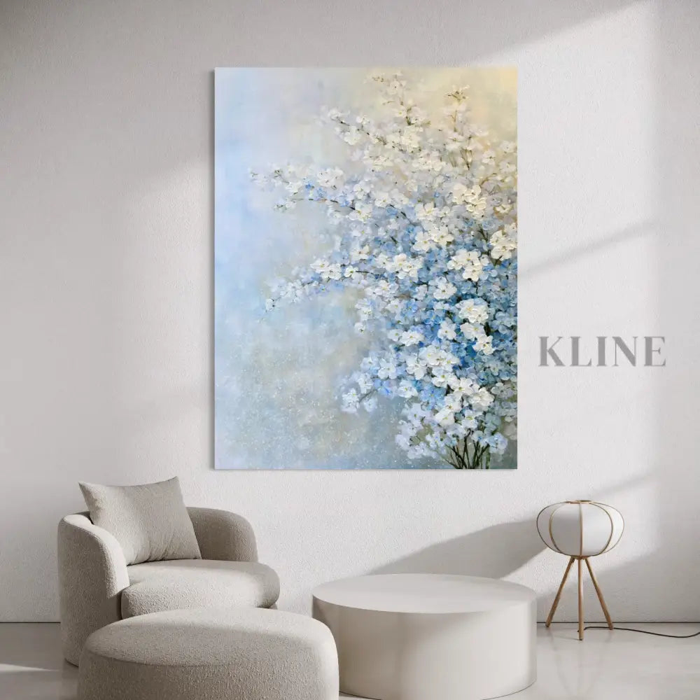 Blue Garden Mist - Hand Painting