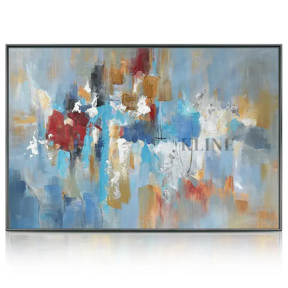 Blue Sky and Rainy City - Hand Painting
