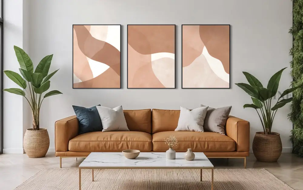 Boho Strokes Triptych - Hand Painting
