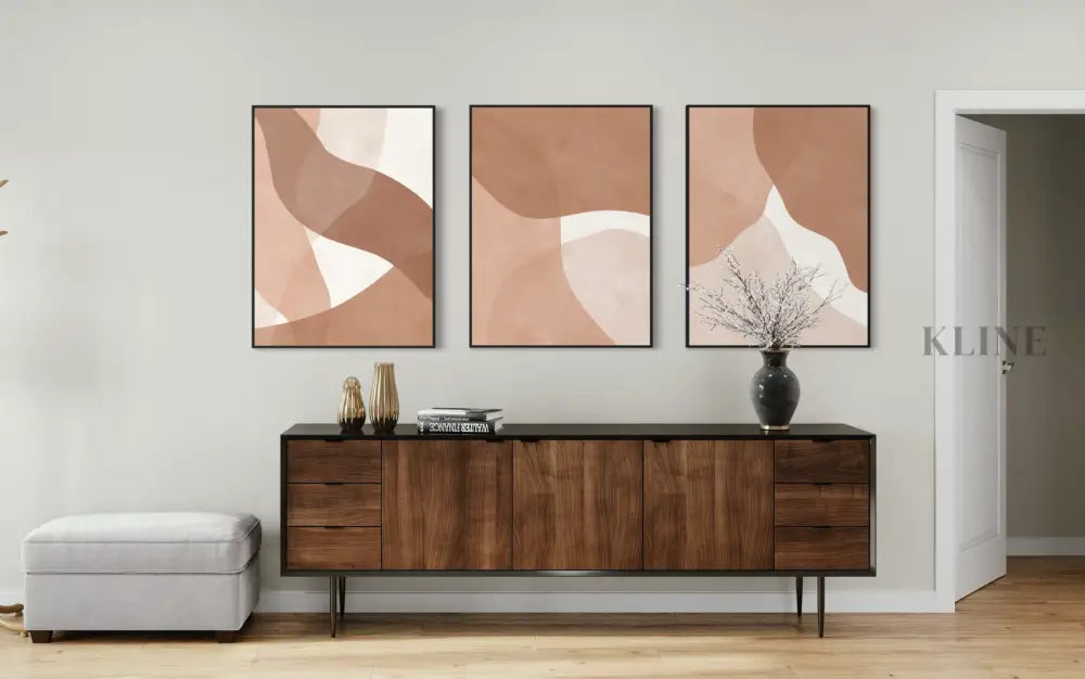 Boho Strokes Triptych - Hand Painting