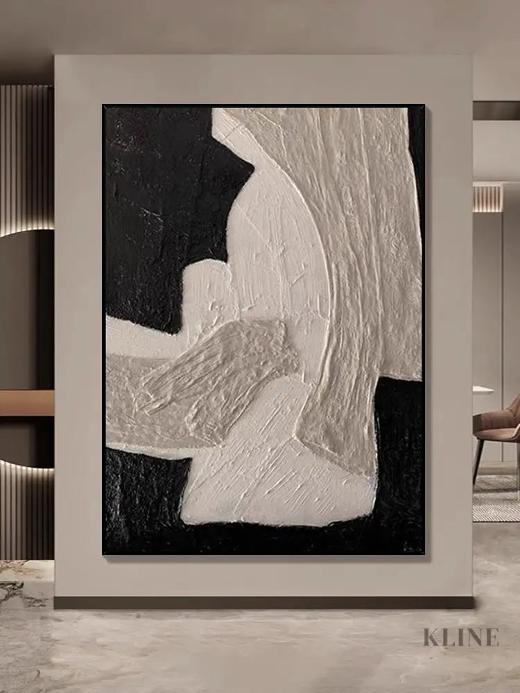 Brown and Beige Textured Painting - Hand Painting