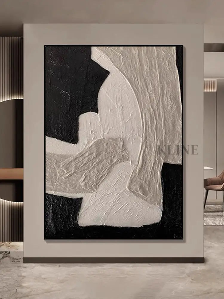 Brown and Beige Textured Painting - Hand Painting
