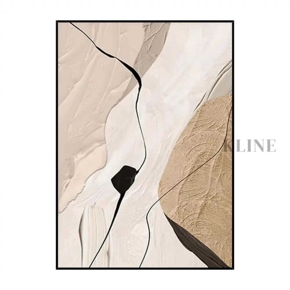 Brown Beige Wabi Sabi Textured Wall Art - Hand Painting