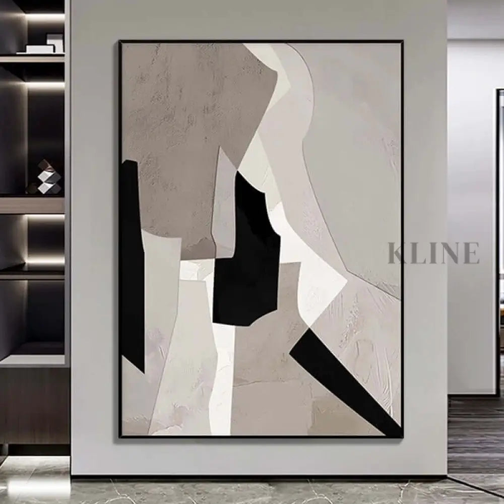 Brown Beige White Textured Wall Art - Hand Painting