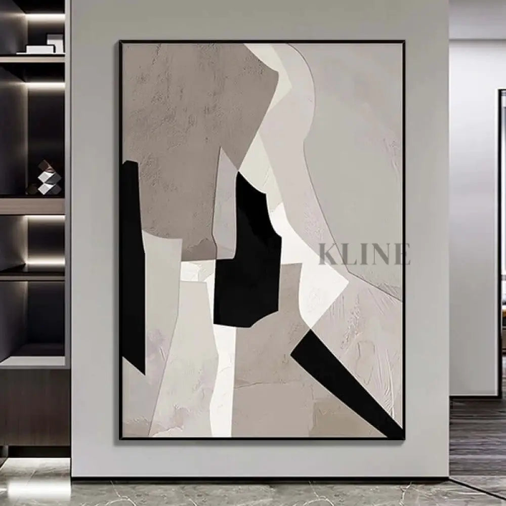 Brown Beige White Textured Wall Art - Hand Painting