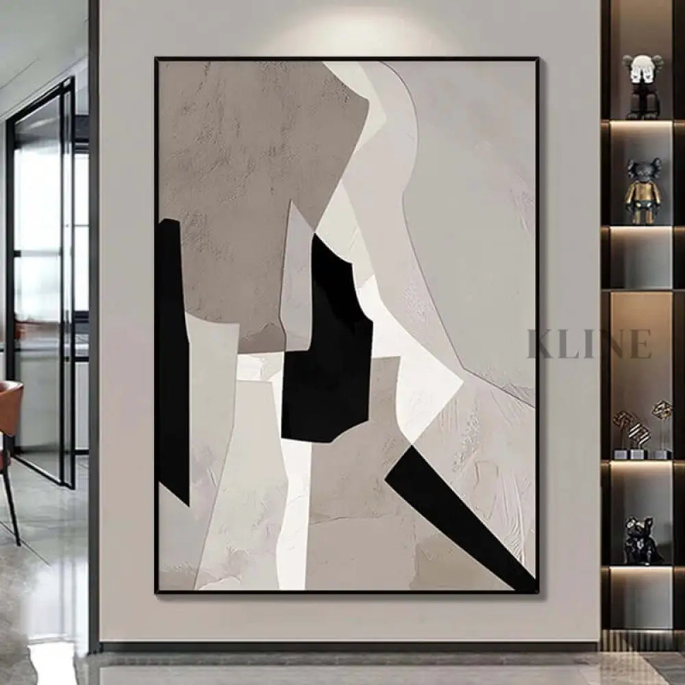 Brown Beige White Textured Wall Art - Hand Painting