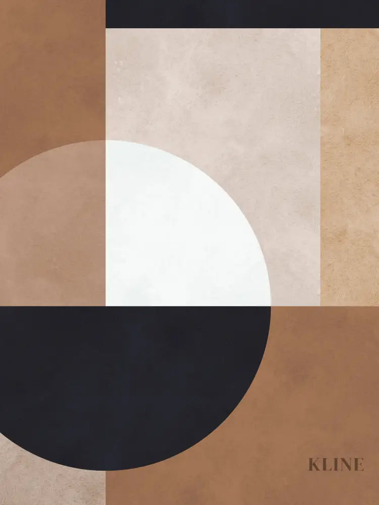 Brown Geometry 1 - Hand Painting