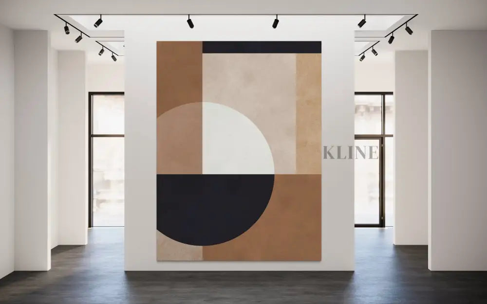 Brown Geometry 1 - Hand Painting