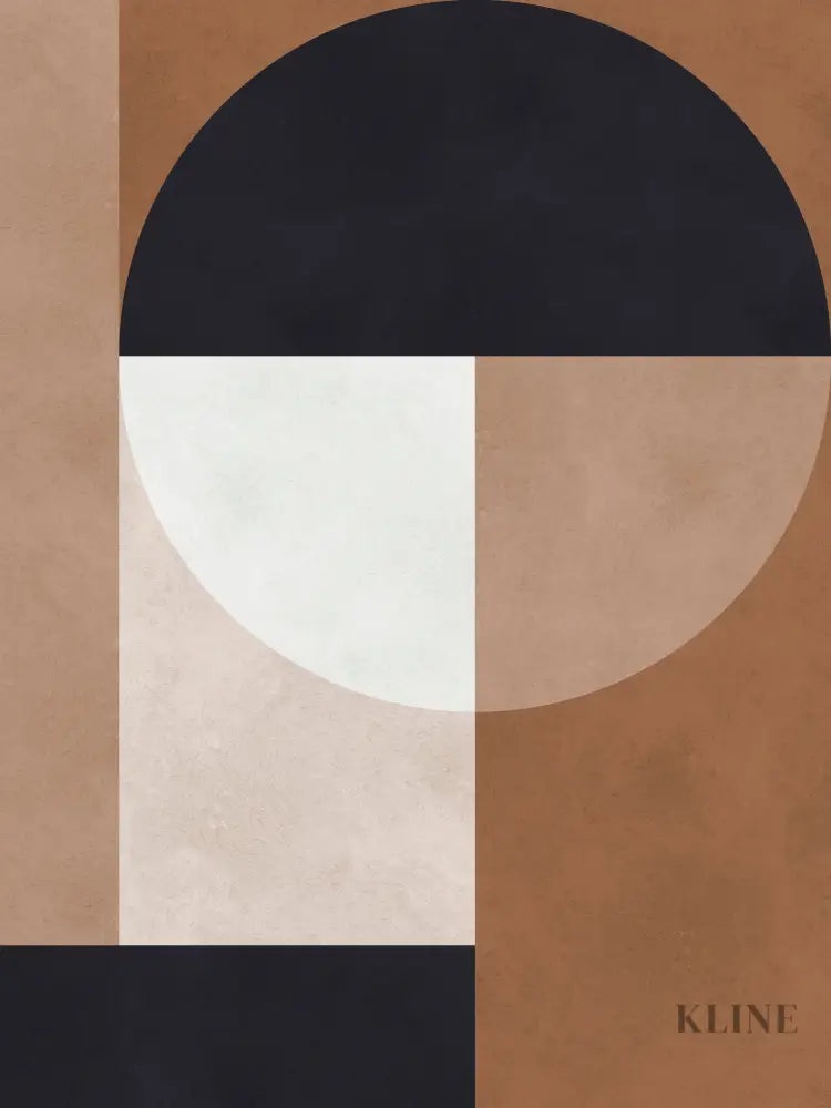 Brown Geometry 2 - Hand Painting