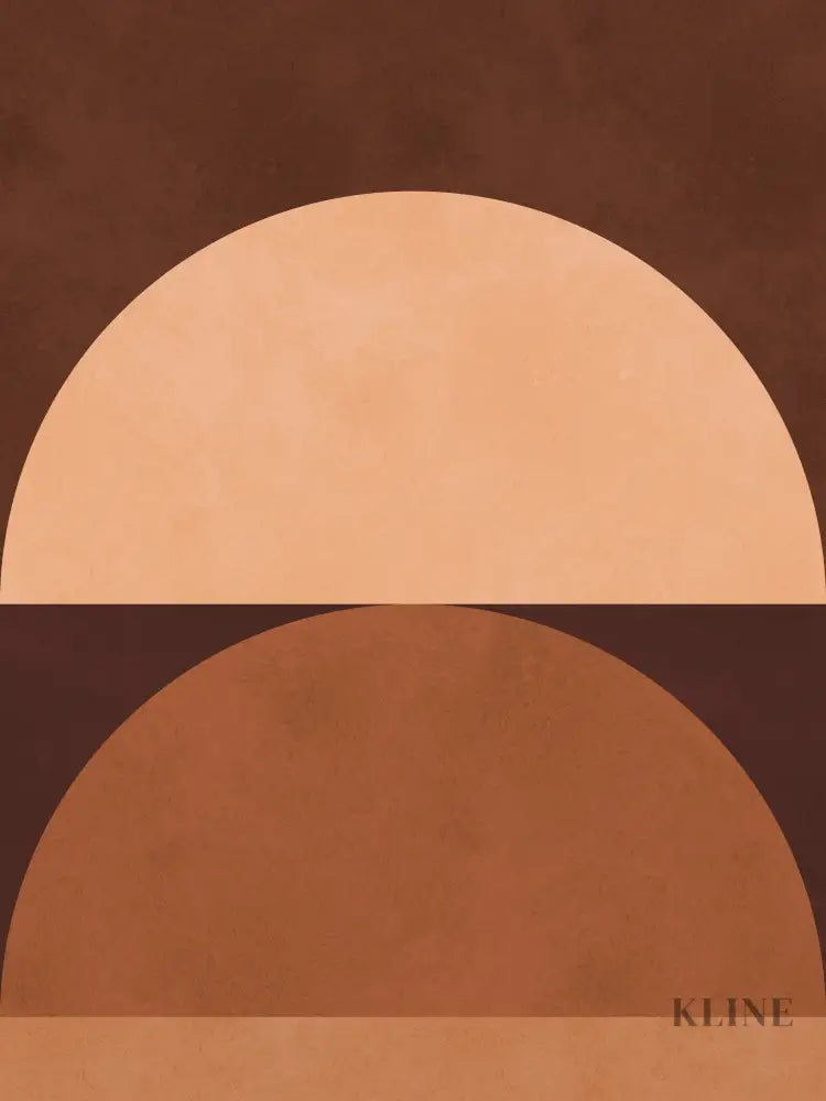 Brown Geometry 4 - Hand Painting