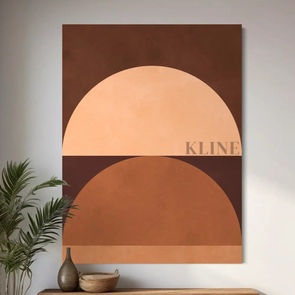 Brown Geometry 4 - Hand Painting