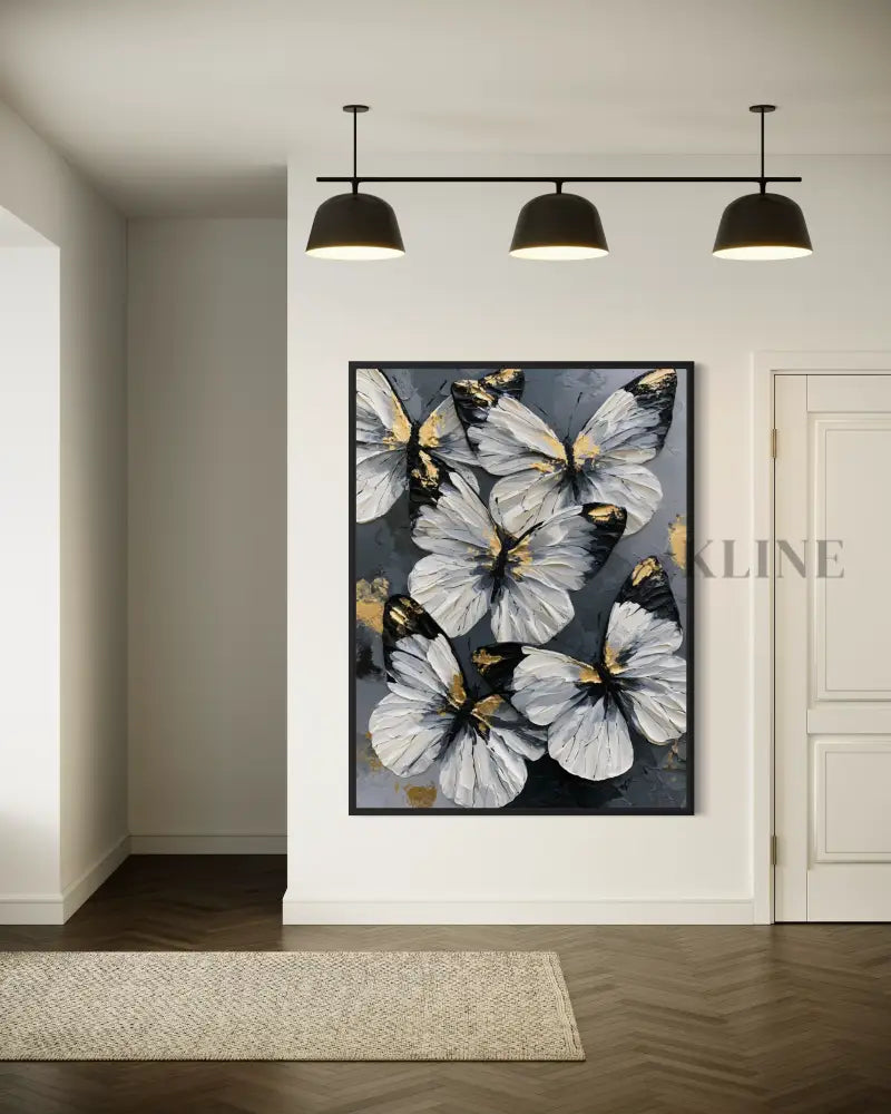 Butterflies in Moonlight - Hand Painting