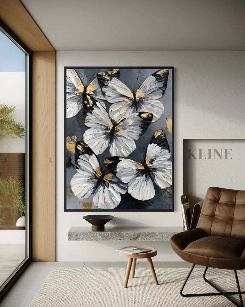 Butterflies in Moonlight - Hand Painting