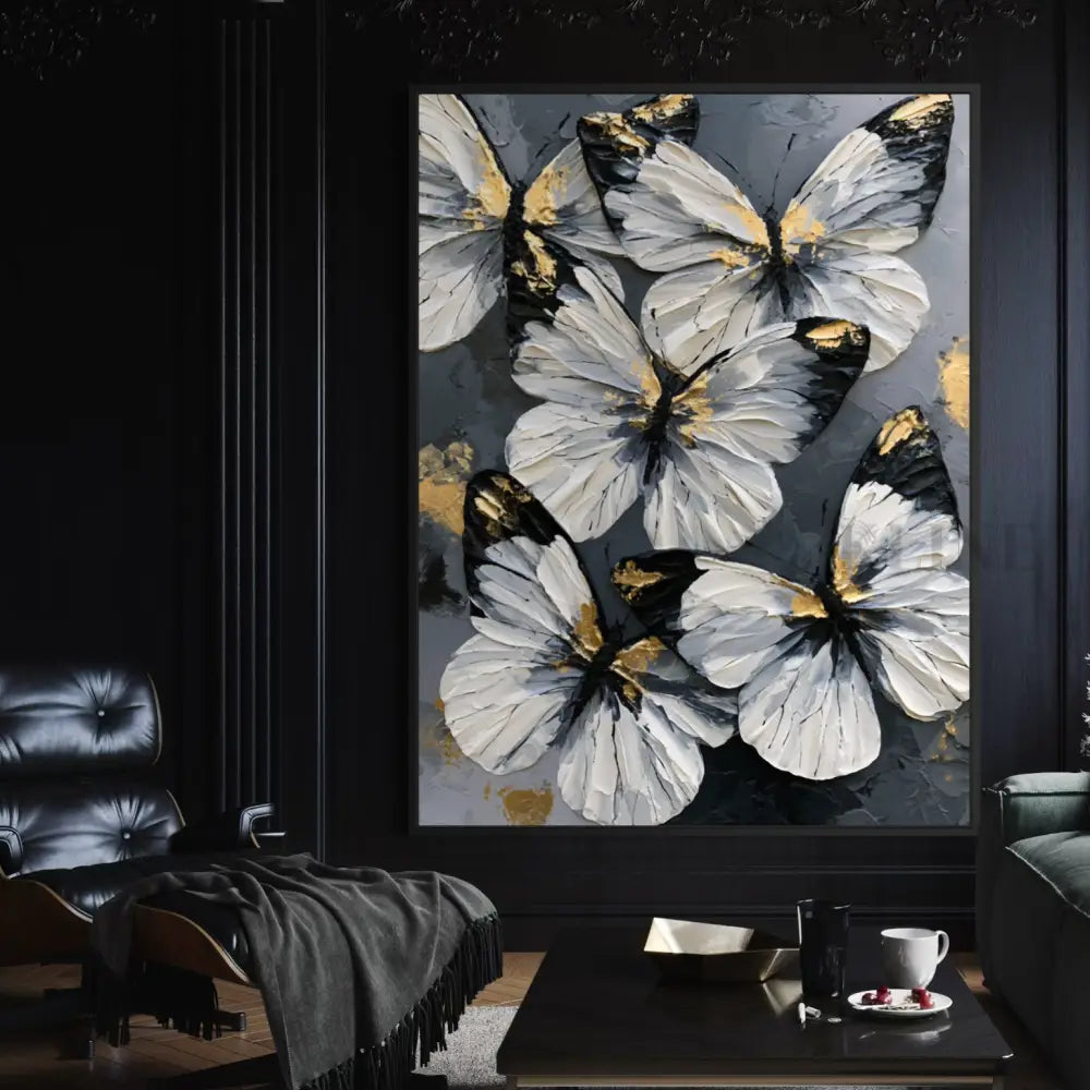 Butterflies in Moonlight - Hand Painting